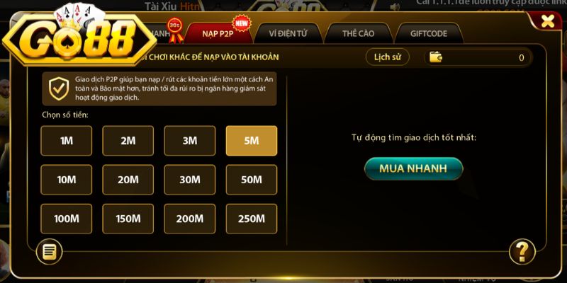 Nạp Tiền Go88 - Cổng Thanh Toán Tiện Lợi Đa Phương Thức 2 Hướng dẫn từng bước nạp tiền Go88 nhanh chóng nhất